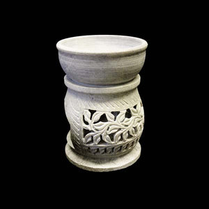 Floral Soapstone Oil Burner