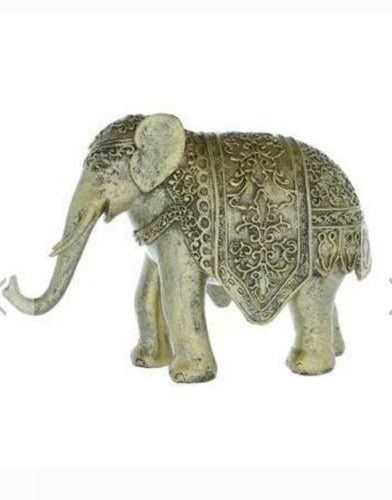 Resin Elephant Old Gold Effect