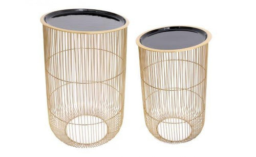 Black & Gold Wire Table