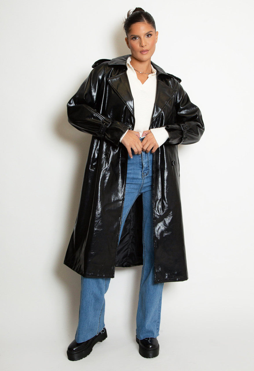 Vinyl Trench Coat