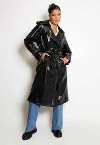 Vinyl Trench Coat