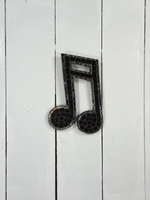 Black Musical Mosaic Note 20 x 15cm