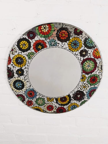 Flower Power Mosaic Mirror 60cm