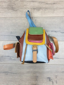 Multicoloured Leather Rucksack