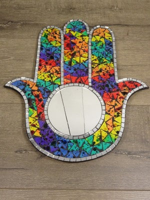 Hamsa Mosaic Mirror Large