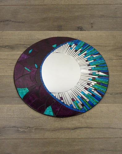 Purple Deco Sun  Mirror 60cm