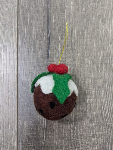 Hanging Xmas Pudding - 8 x 8cm