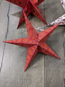 8 Pack Paper Stars 18cm