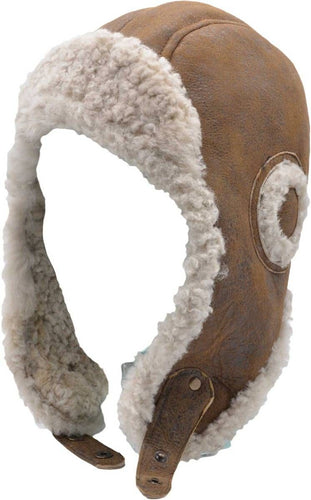 Raymonde Aviator Genuine Sheepskin Leather Vintage Style Hat
