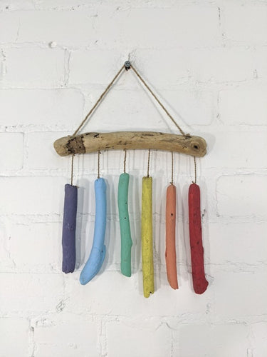 Wood Stick with Rainbow Hanging
