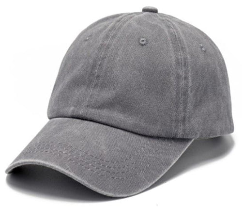 Grey Stonewash Baseball Cap