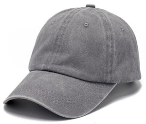 Grey Stonewash Baseball Cap