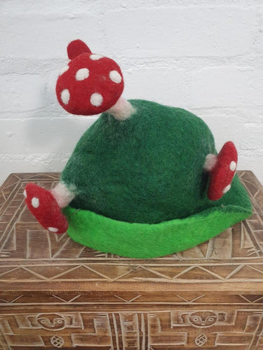 Funky Mushroom Felt Hat