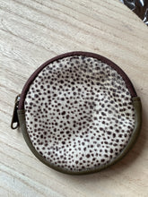 Round Fur & Leather Coin Purse