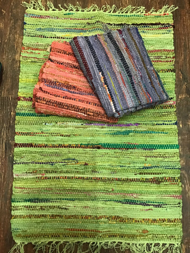 Rug, Overdyed Recycled Cotton, 60 x 90 cm, Various Colours