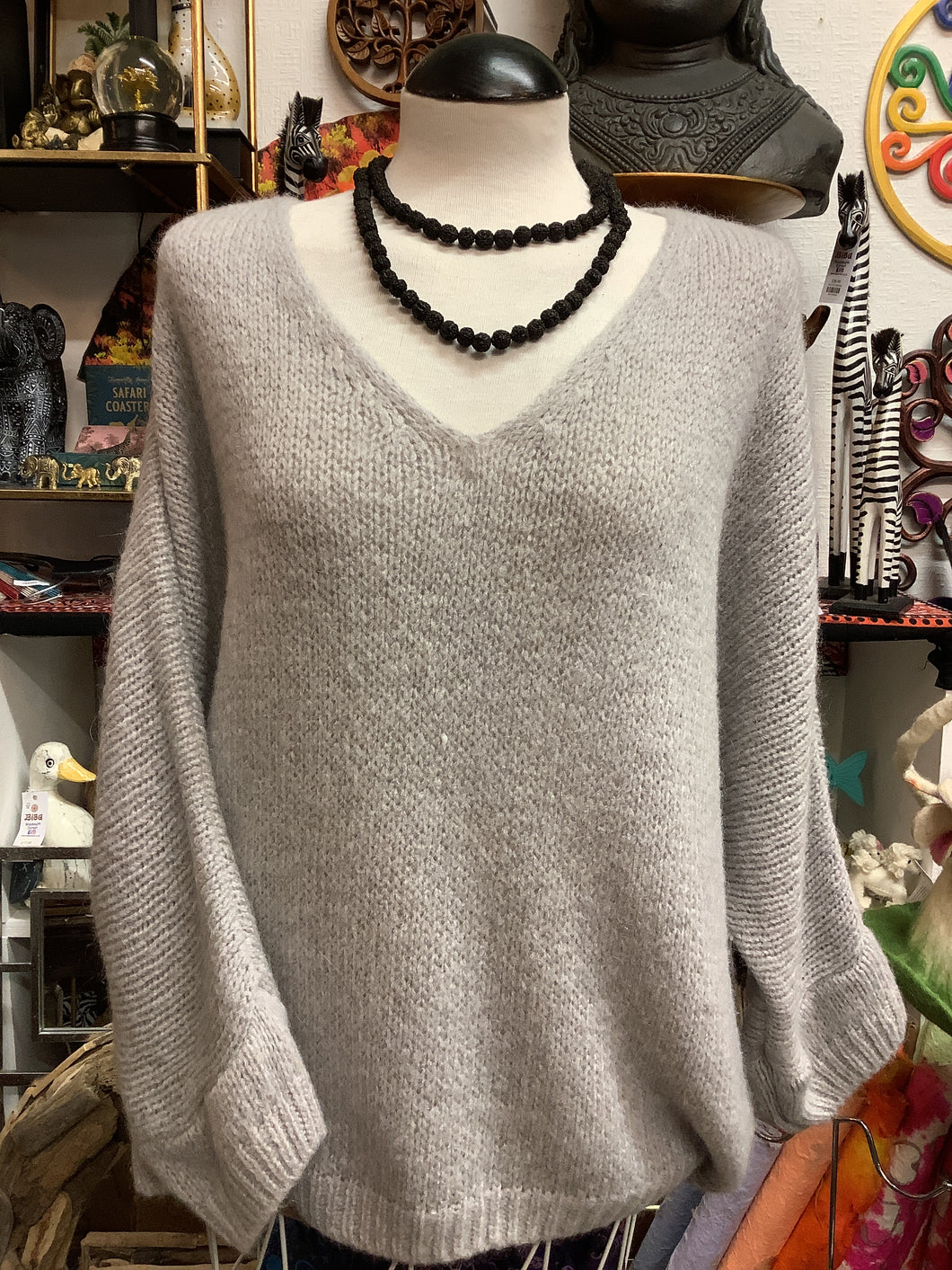 Mohair V-Neck Jumper