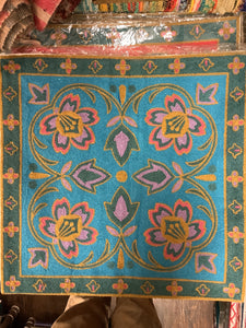 Lotus ‘Crewel Embroidered Cushion Covers