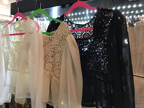 Daisy Peplum Top Chiffon Sleeves
