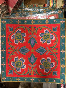 Lotus ‘Crewel Embroidered Cushion Covers