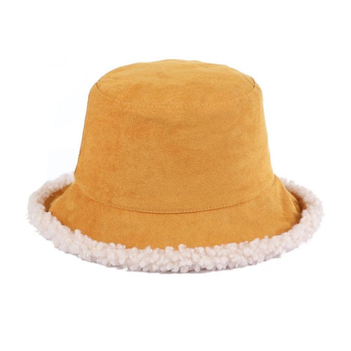 Reversible Faux Sheepskin Bucket Hat