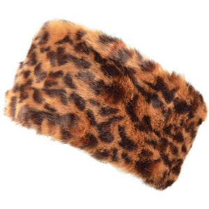Leopard Print Faux Fur Headband Carly