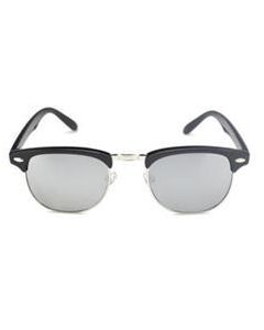 Clubmaster Silver Lens