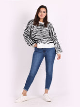 Stripy Lagenlook Cropped Jumper