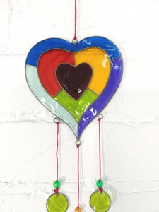Heart Suncatcher with Circles