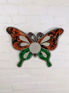 Green/Red Mosaic Butterfly Mirror