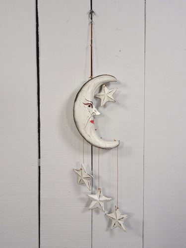 Moon & Stars Wooden Mobile 35 x 10 cm