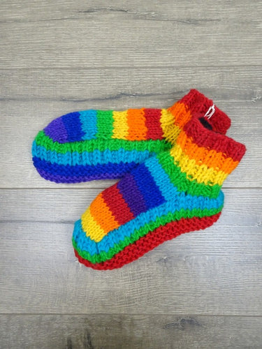 Rainbow Lined Wool Slipper