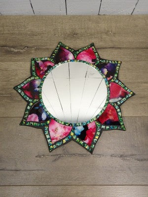 Flower-shaped Mosaic Mirror