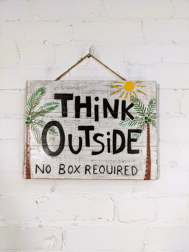 'Think Outside' Wall Plaque