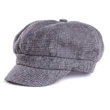 Ladies Check Bakerboy with Velcro