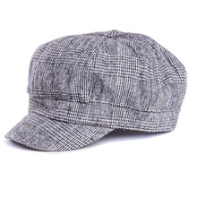 Ladies Check Bakerboy with Velcro