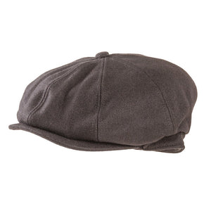 ‘Finn’ Peaky Blinder Flat Cap - Black
